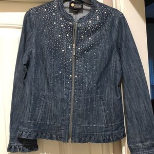Denim Jacket w/Rhinestones- Size M/L